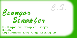 csongor stampfer business card